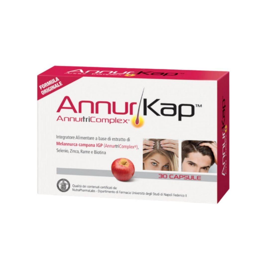 AnnurKap Capelli Sani e Forti Integratore Alimentare 30 Capsule Vegetali