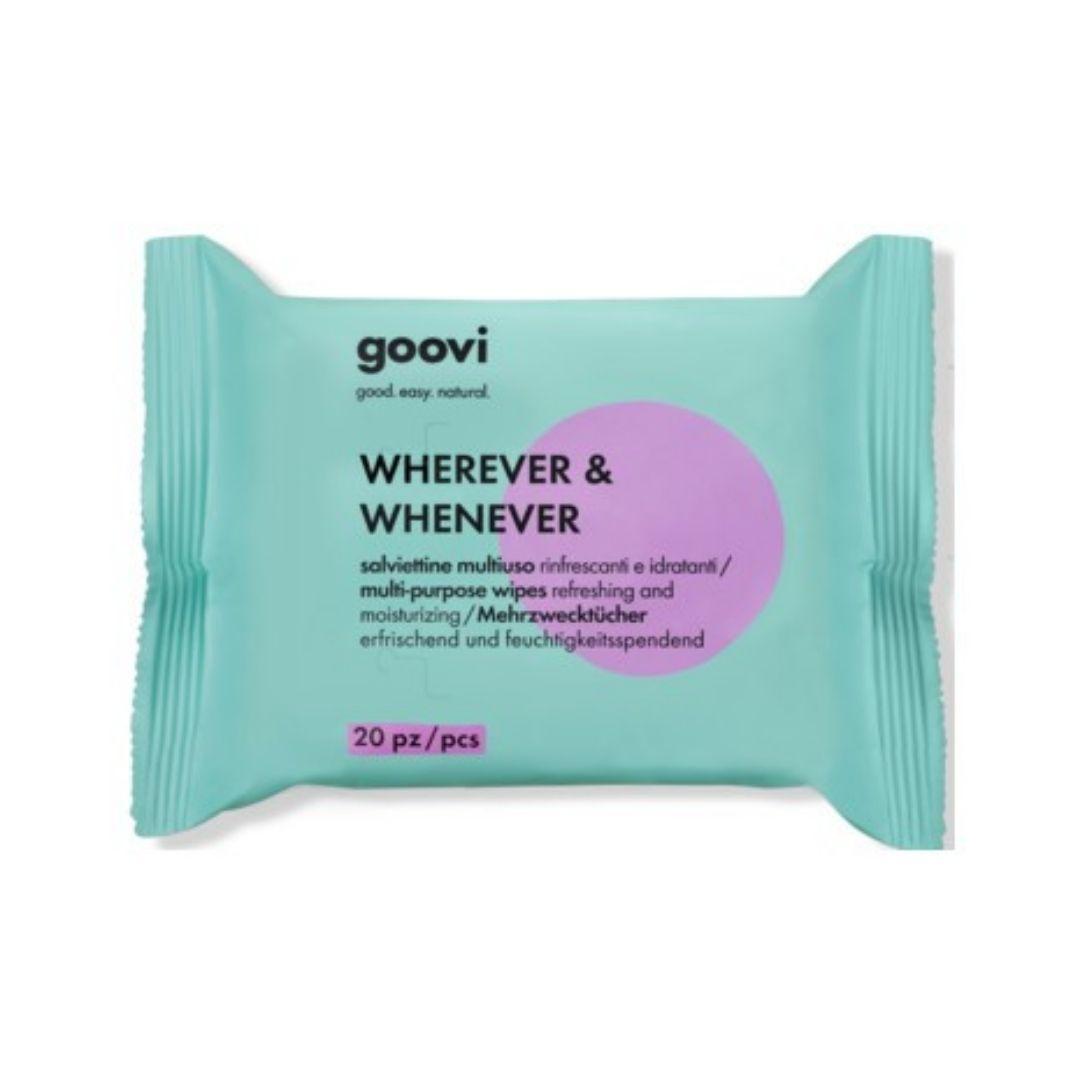 Goovi Salviettine Multiuso Rinfrescanti e Idratanti 20 Pezzi