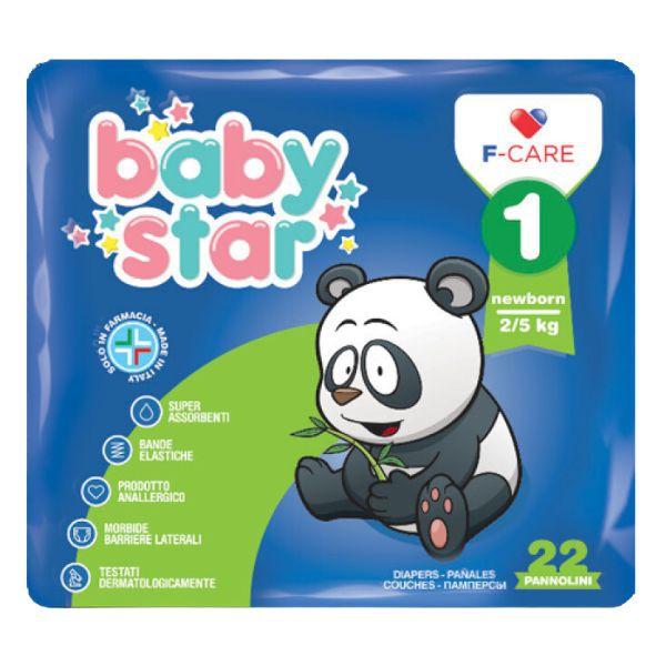 Babystar Pannolini Classic Newborn 2/5 Kg Taglia 1 22 Pezzi