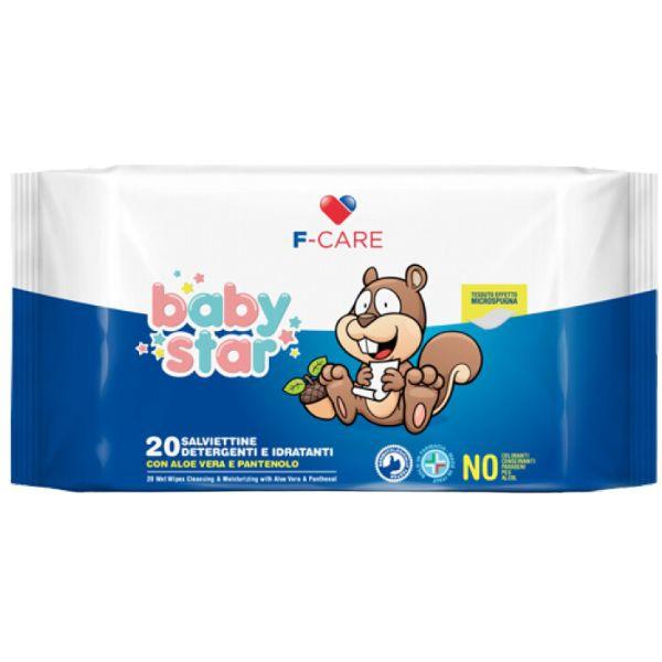 Babystar Salviettine Pocket Detergenti e Idratanti 20 Pezzi