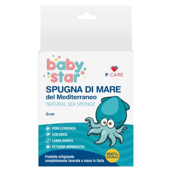 Babystar Spugna Di Mare Naturale Morbida e Resistente 0+m 10 cm