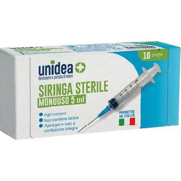 Unidea Siringa Sterile Monouso 5ml 10 Pezzi