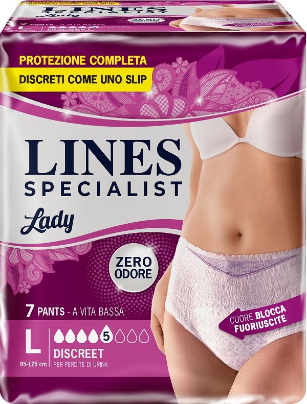 Lines Special Pants Discreti Pannoloni A Mutandina Taglia L 7 Pezzi