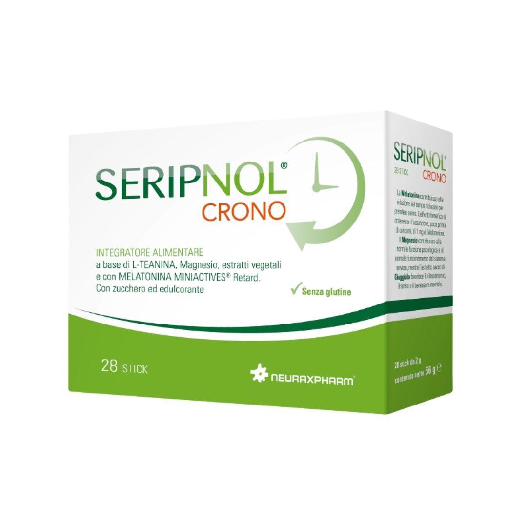 Seripnol Crono L Integratote per il Sonno con Melatonina e Magnesio 28 stick