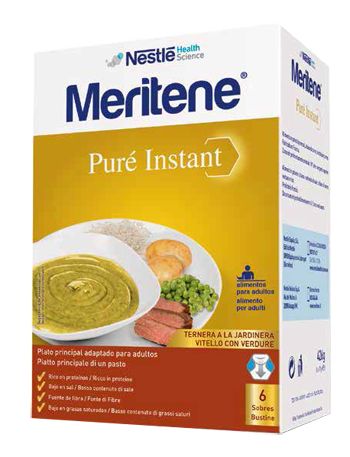 Nestle Meritene Pure' Instant Vitello Con Verdure 6 Bustine da 71 g