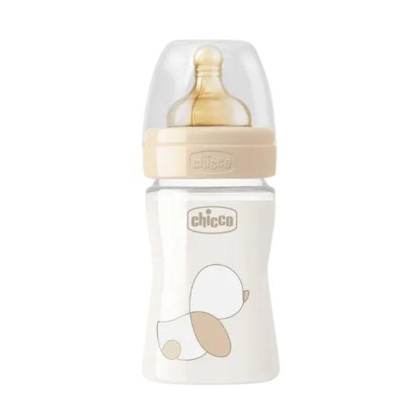 Chicco Biberon Original Touch Vetro Unisex 1 Foro Caucciù 0 Mesi+ 150 ml