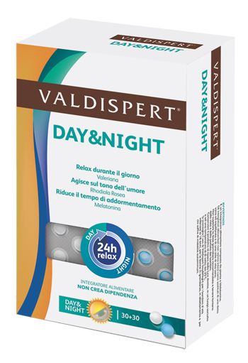 Valdispert Day & Night Integratore Sonno Relax e 30 Compresse Day + 30 Night