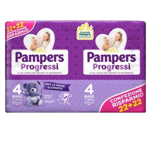 Pampers Progressi Maxi Pannolino 4 7-18kg 44 pezzi