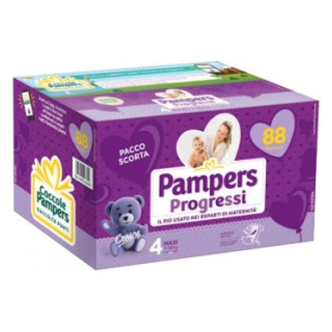 Pampers Quadri Progressi Taglia 4 Maxi 88 Pannolini