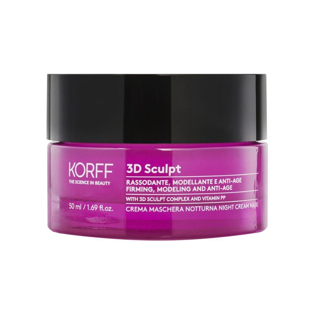 Korff 3D Sculpt Crema Maschera Notte Per Viso E Collo Rassodante E Antiage 50 ml
