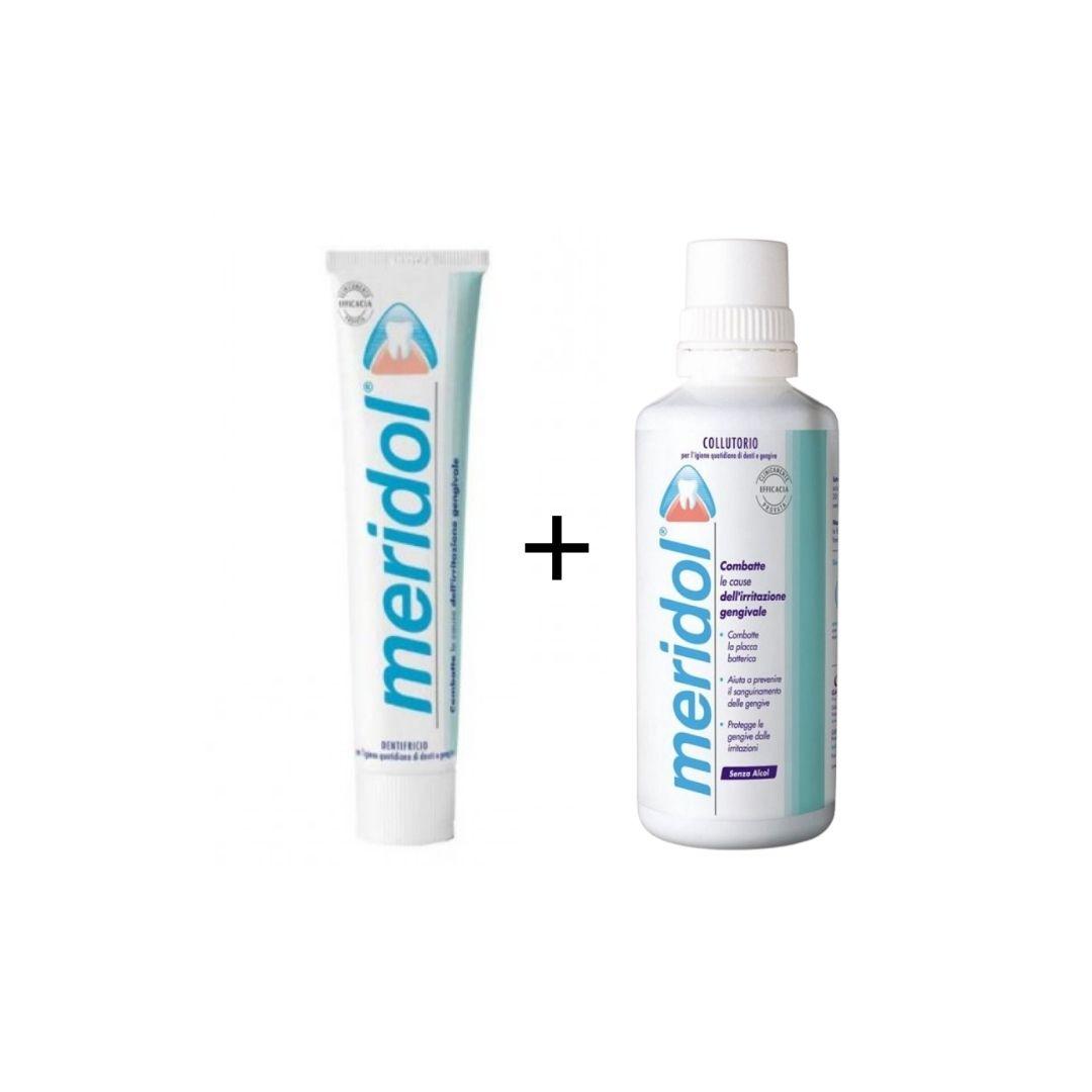 Meridol Special Pack 1 Dentifricio 100 ml + 1 Collutorio 100 ml in Omaggio
