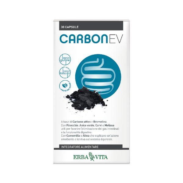 Erba Vita Carbon EV Integratore Alimentare per la Digestione 30 Capsule