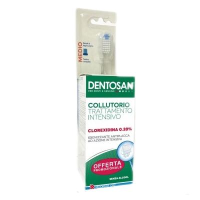 Dentosan Bipack Collutorio Intensivo 0,20% 200 ml + Spazzolino Tech Medio