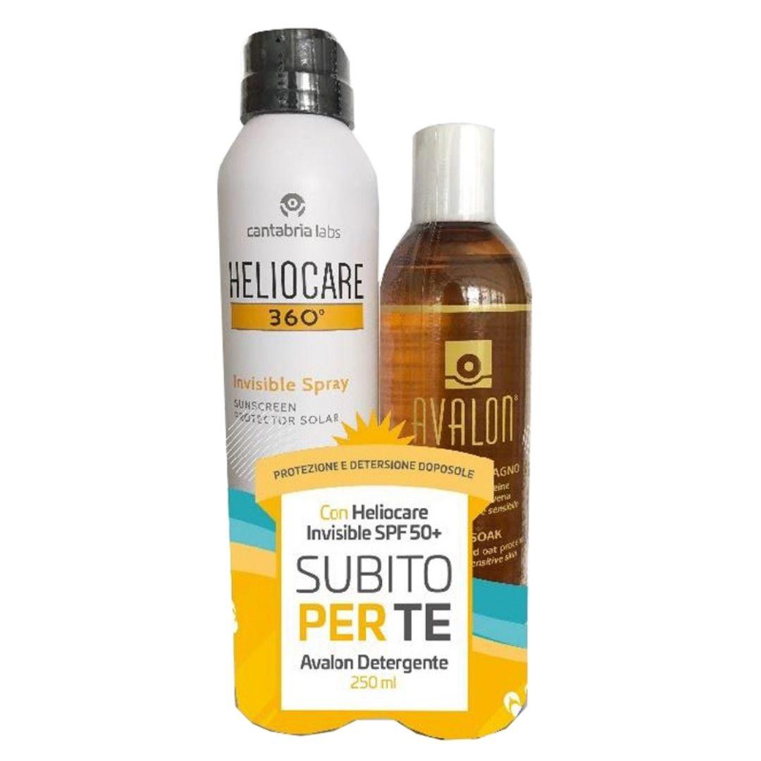 Heliocare Invisible Spray SPF50+ 200 ml + Detergente Avalon 250 ml