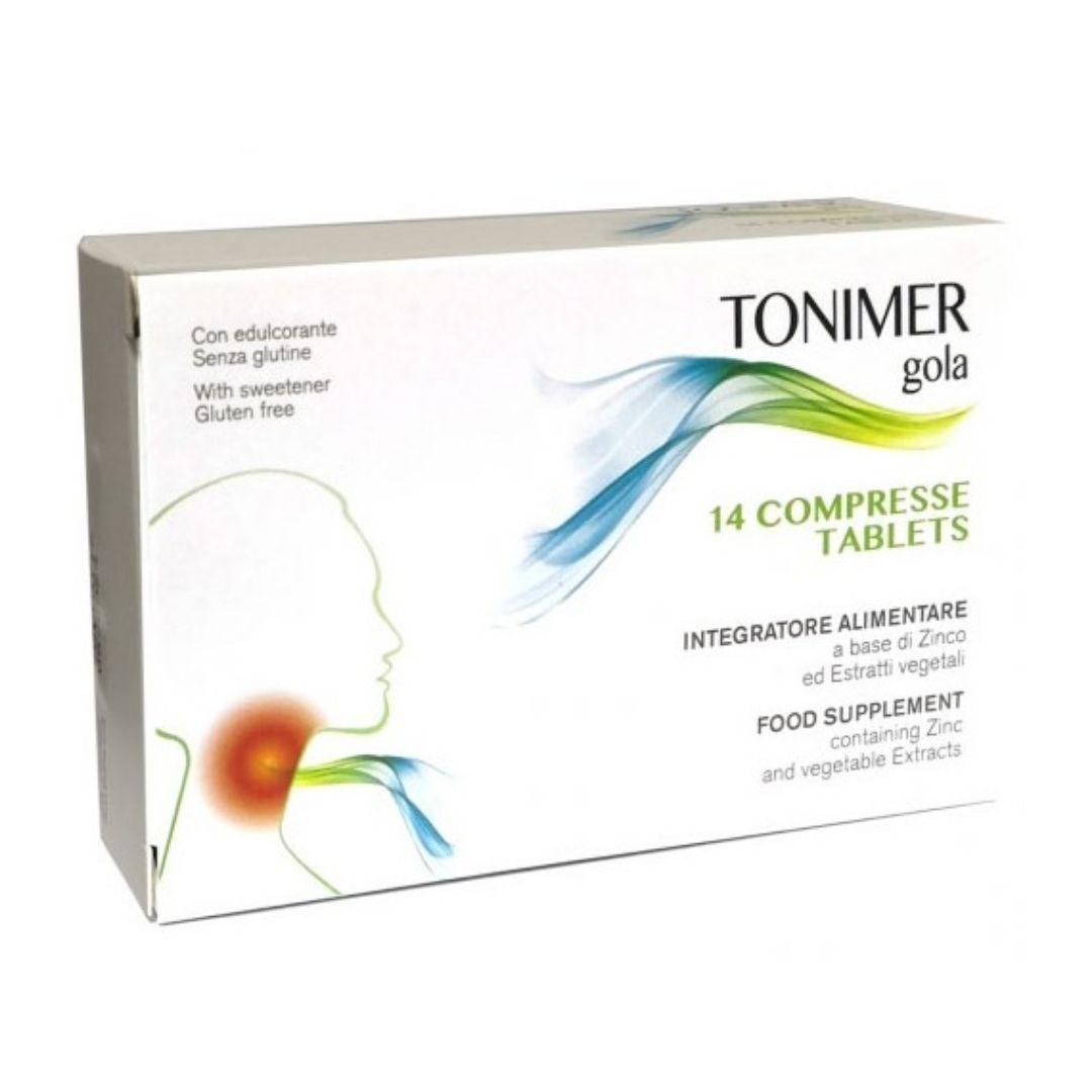 Tonimer Gola Integratore per il Mal di Gola 14 Compresse