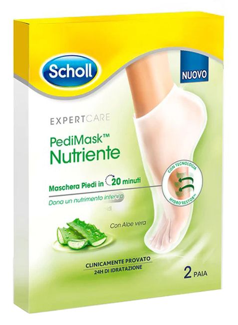 Scholl Expertcare Pedimask Maschera Piedi Nutriente con Aloe Vera 2 Paia