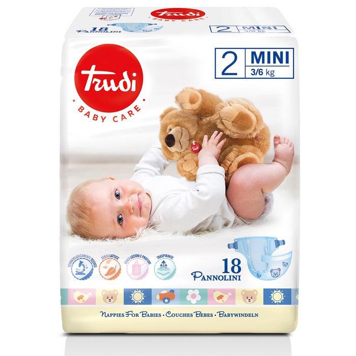 Trudi Baby Care Pannolini Bambini Mini 3/6kg 18 Pezzi