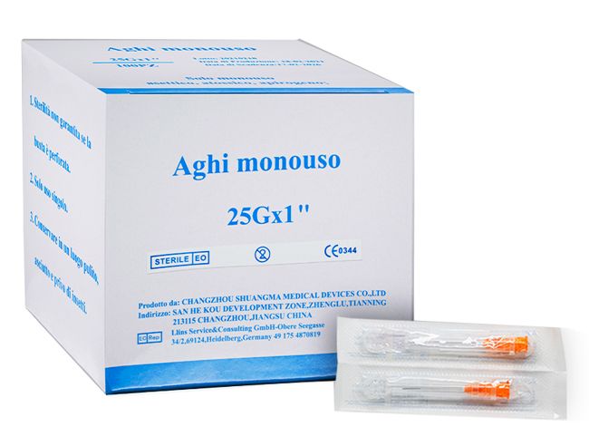Ago G25 da 25mm per Uso Medico 100 Pezzi