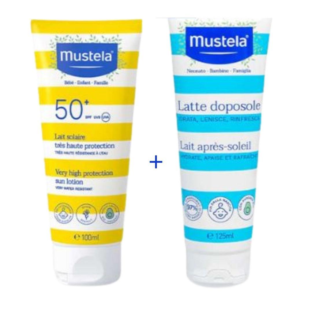 Mustela Latte Solare per Bambini SPF50 100 ml + Latte Doposole 125 ml