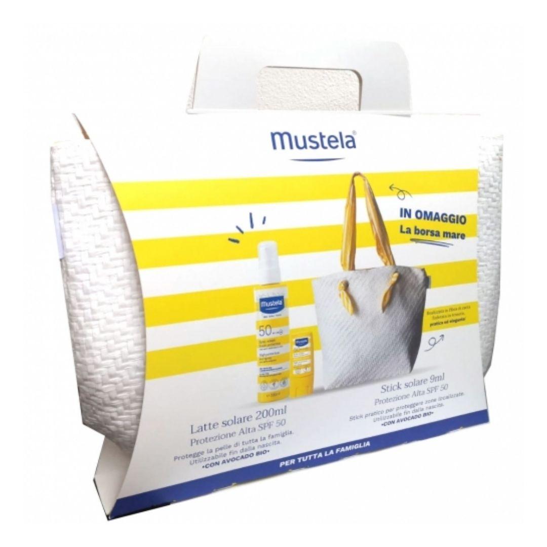 Mustela Latte Solare Bambino 200 ml + Stick Solare SPF50 + Borsa Mare
