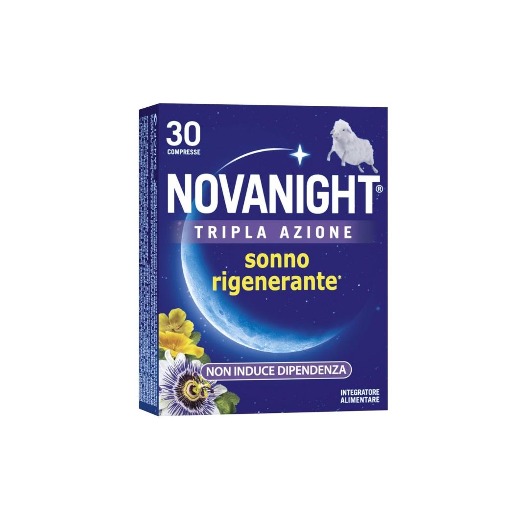 Novanight Tripla Azione Rilascio Rapido Integratore per il Sonno 30 Compresse