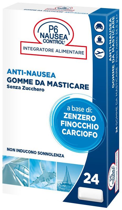 P6 Nausea Control Gomme Masticabili 24 Pezzi