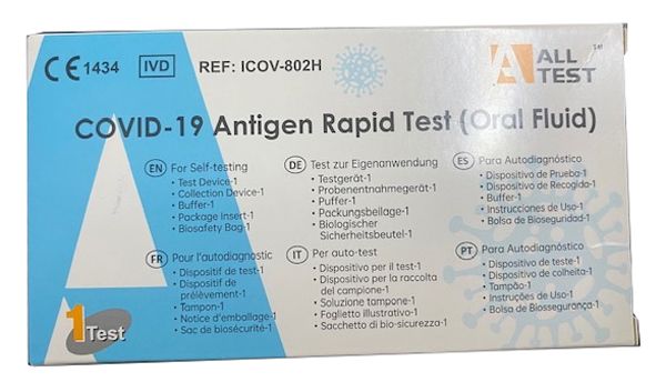 Alltest Covid19 Test Rapido Salivare 1 Pezzo