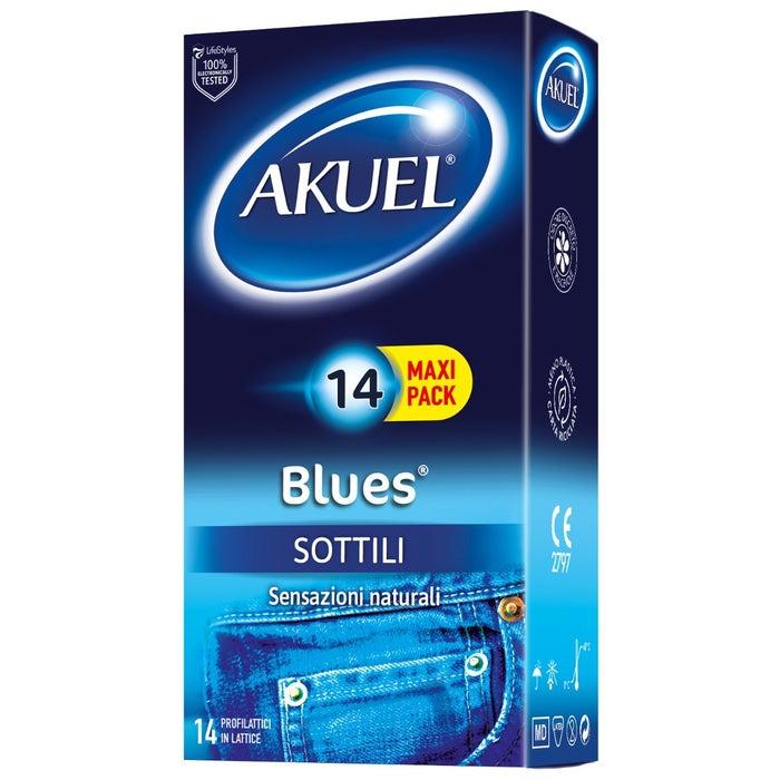 Akuel Blues Profilattico Sottile 14 Pezzi