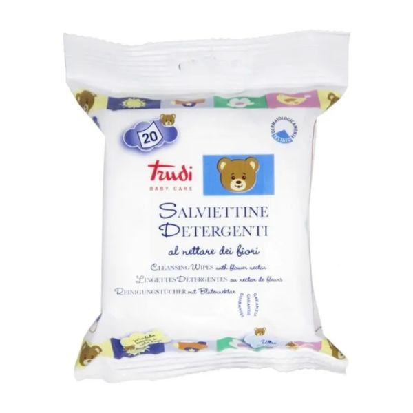 Trudi Baby Care 20 Salviette Detergenti al Nettare dei Fiori