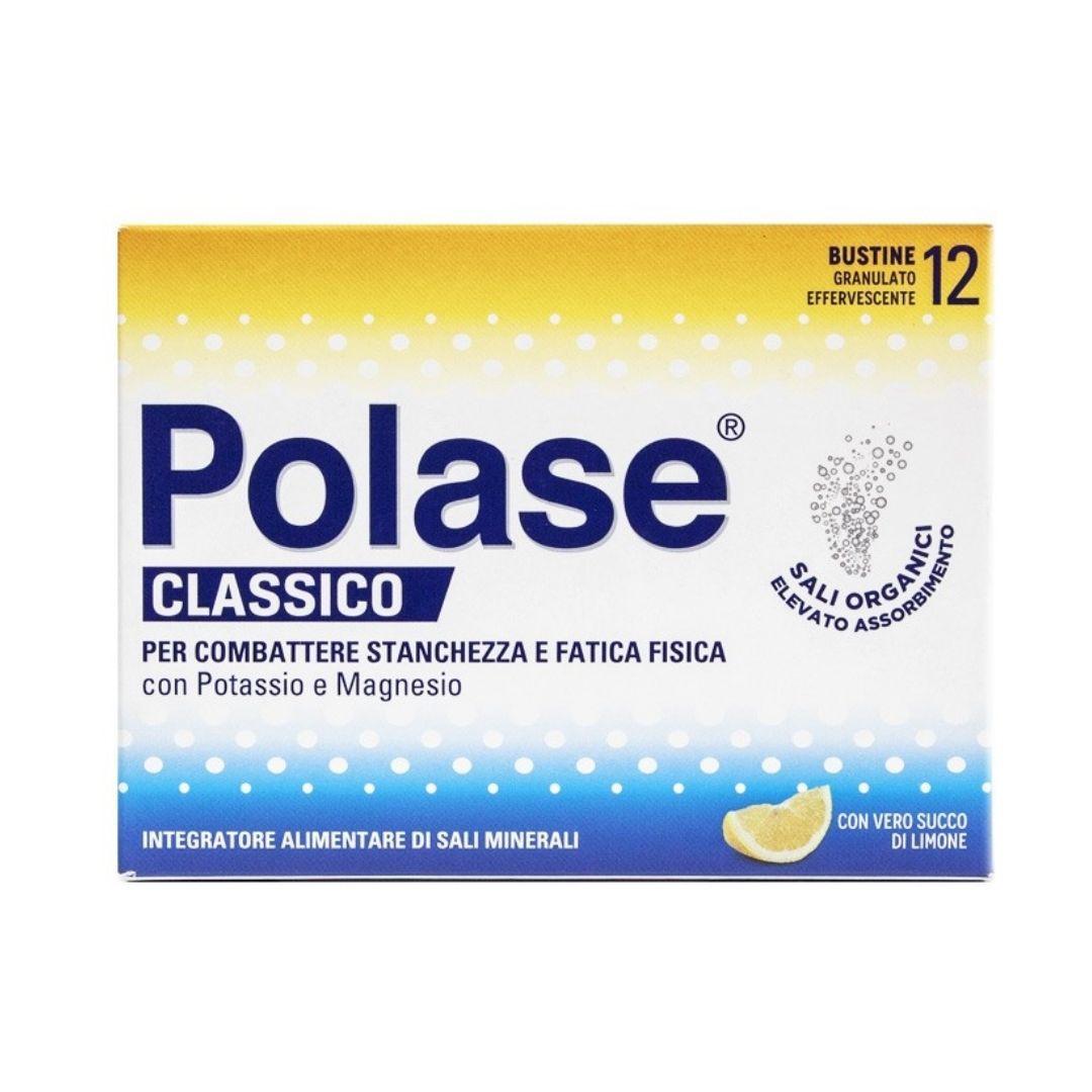 Polase Limone Integratore per la Stanchezza con Magnesio e Potassio 12 Bustine