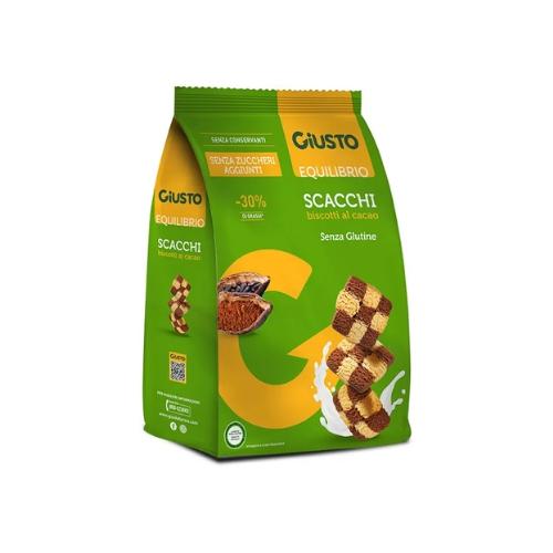 Giusto Senza Glutine Scacchi Equilibrio Biscotti Al Cacao 250g