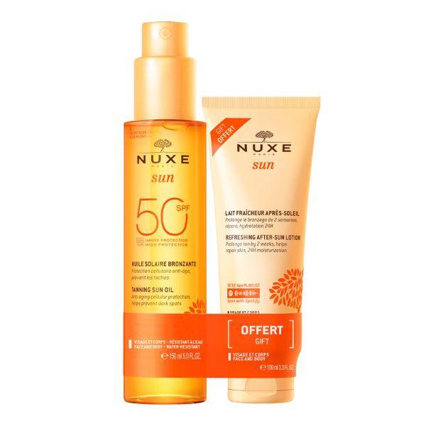 Nuxe Sun Olio Solare Spf50 + Latte Doposole 100 ml