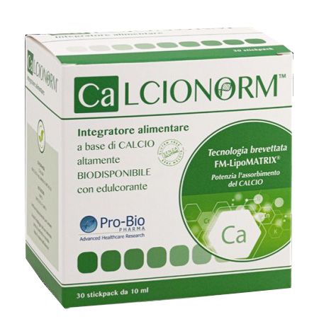 CalcIonorm Integratore di Calcio 30 Stick Pack