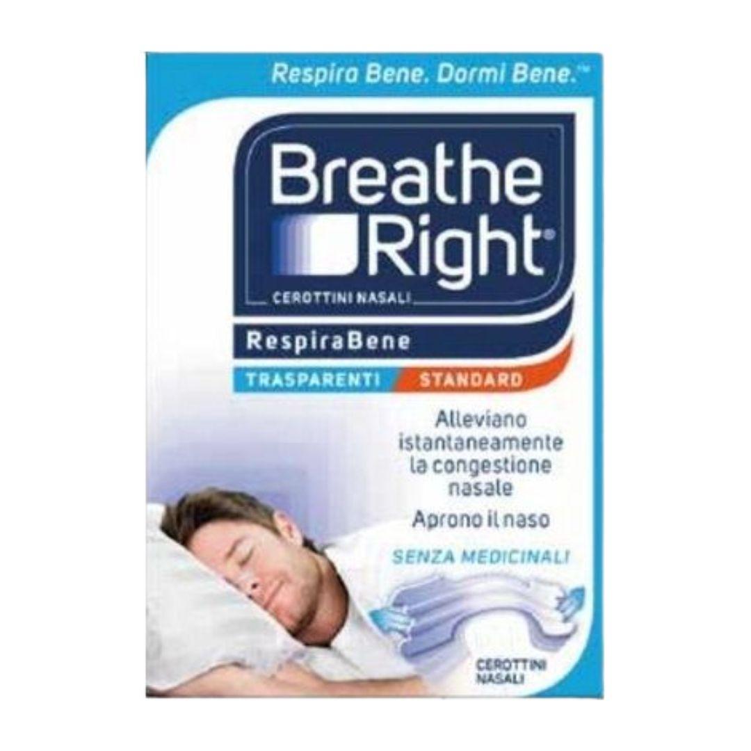Breathe Right Strisce Trasparenti per Alleviare la Congestione Nasale 10 Pezzi