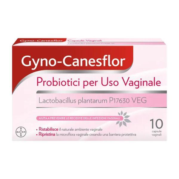 Gyno-Canesflor Probiotico per prevenire Recidive di Infezioni Vaginali e Candida 10 Capsule Vaginali