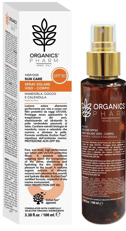 Org Ph Spray Solare Viso e Corpo SPF50 100 ml
