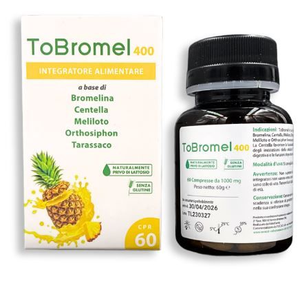 Tobromel Integratore di Bromelina 400mg 60 Compresse