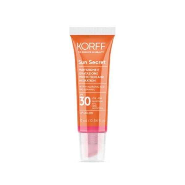 Korff Sun Secret Lip Protezione e Idratazione SPF 30 Color 02 Lampone 10 ml