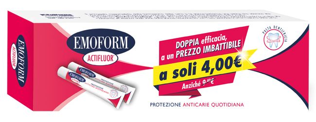 Polifarma Benessere Emoform Actifluor Promo 2pz