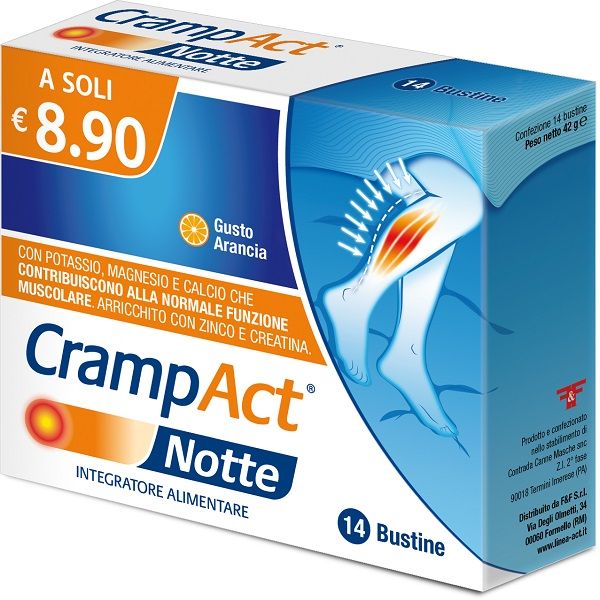 Crampact Notte Integratore per Crampi Notturni 14 Bustine