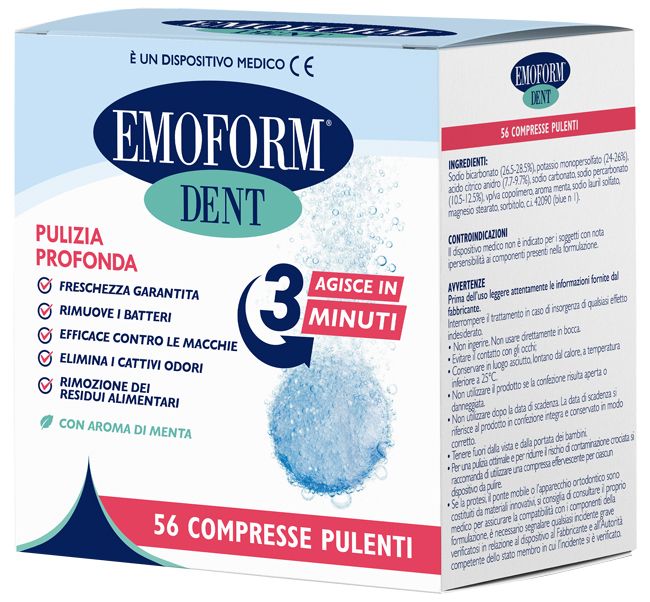 Emoform Compresse Pulenti per Protesi Dentale 56 Pezzi