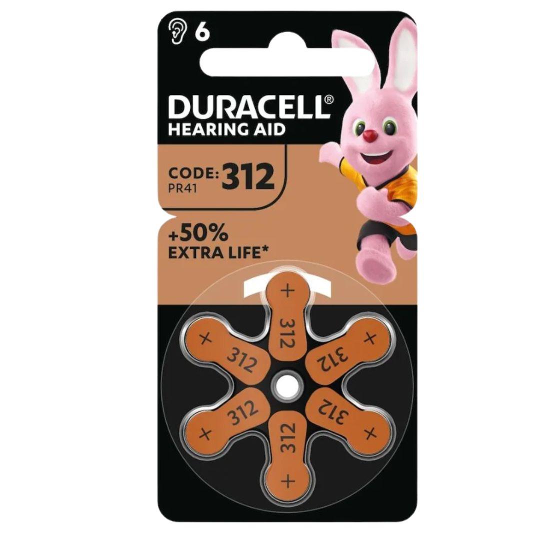 Duracell Easy Tab Pile 312 per Apparecchi Acustici Colore Marrone