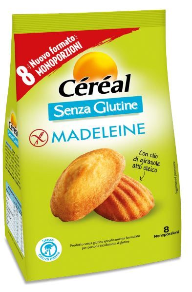 Madeleine Senza Glutine CƩrƩal 8 Pezzi per Colazione o Snack