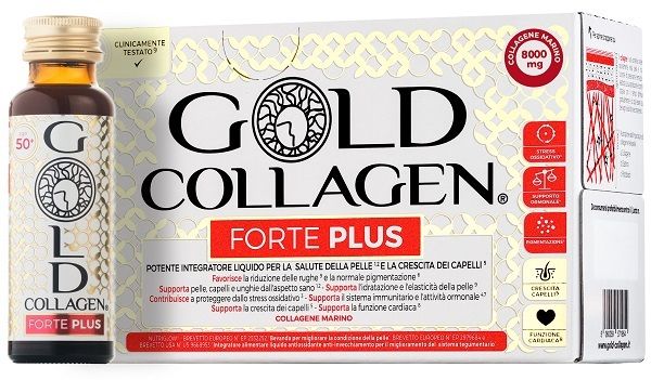 Gold Collagen Forte Plus da 10 Flaconi per il Ringiovanimento della Pelle