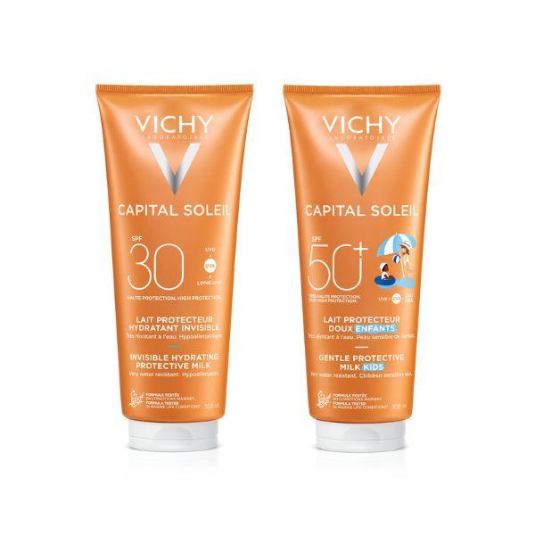 VIchy Latte Solare Protezione SPF30 300ml + Latte Bambini Protezione SPF50 300 ml