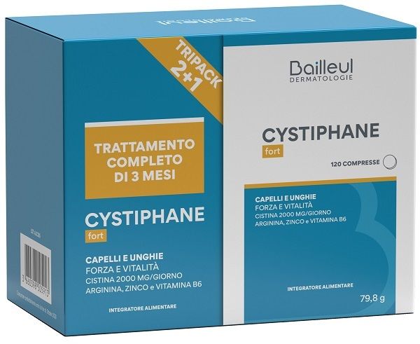 Cystiphane Integratore per Benessere di Unghie e Capelli Tripack 2+1