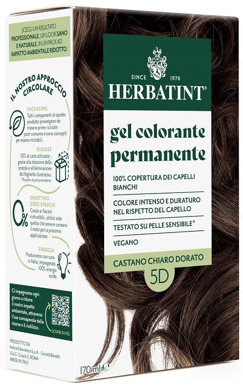 Herbatint 5D Castano Chiaro Dorato Tintura per Capelli