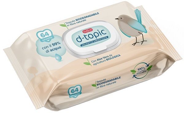 Dtopic Salviette Umidificate per Pelli Sensibili 64 Pezzi