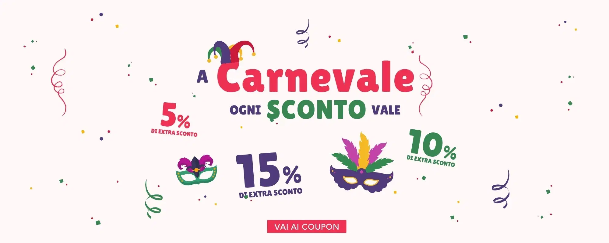 A Carnevale ogni sconto vale!