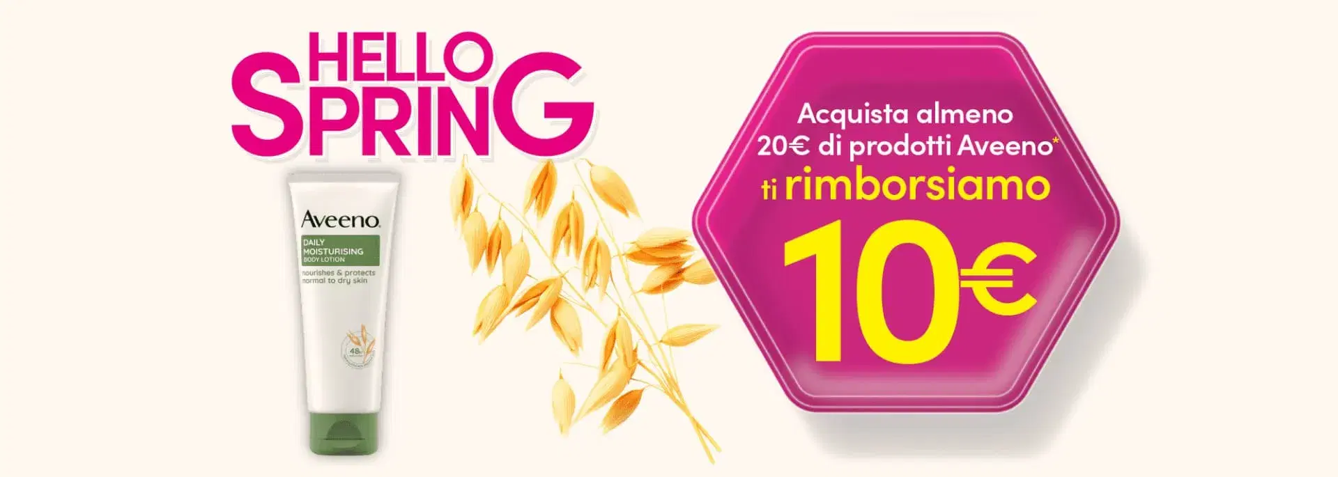 Aveeno ti rimborsa 10 euro!